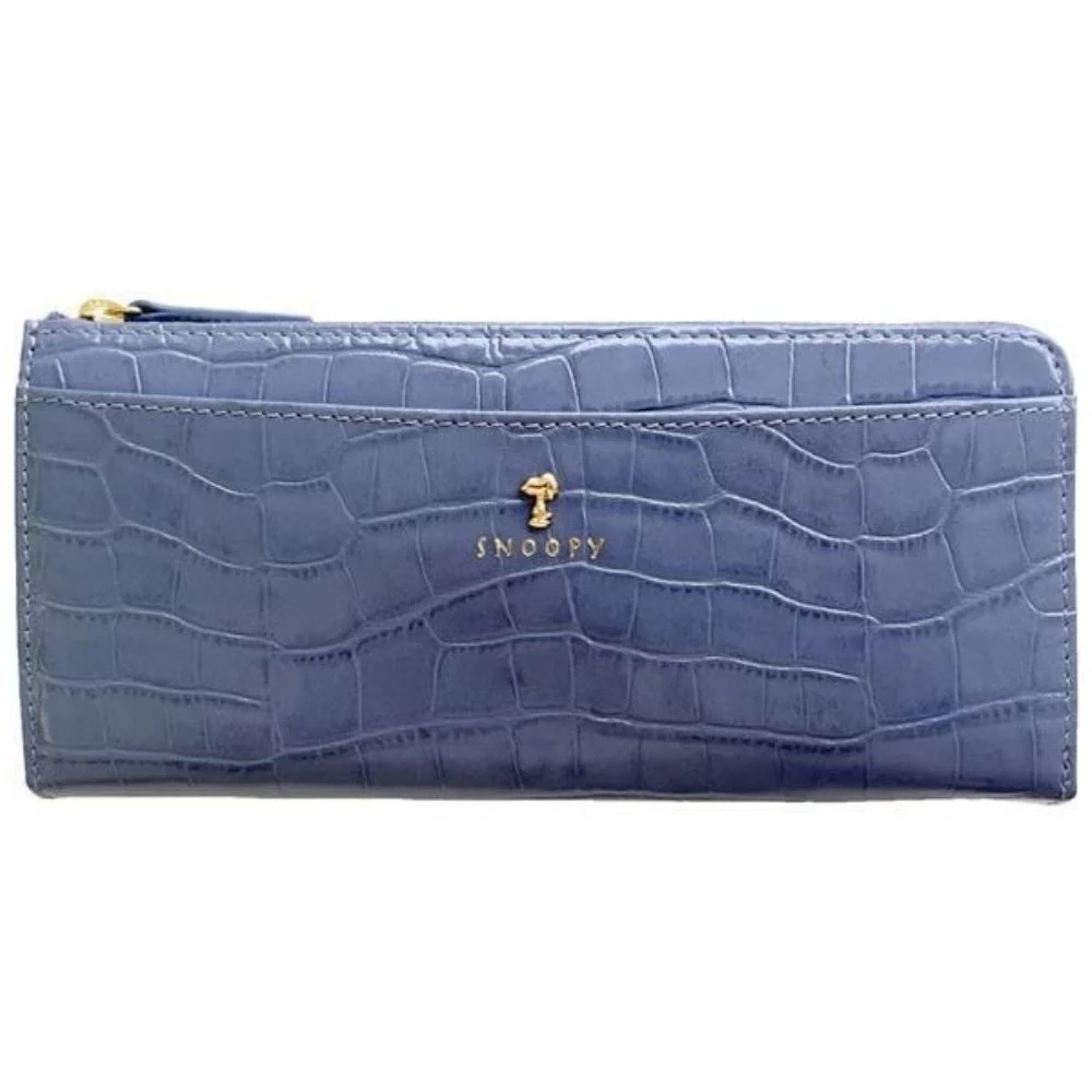 スヌーピーLC クロコ マチ付LF束入 ブルーベリ SN0106 【直送品】 返品・キャンセル・他商品と同時購入は不可