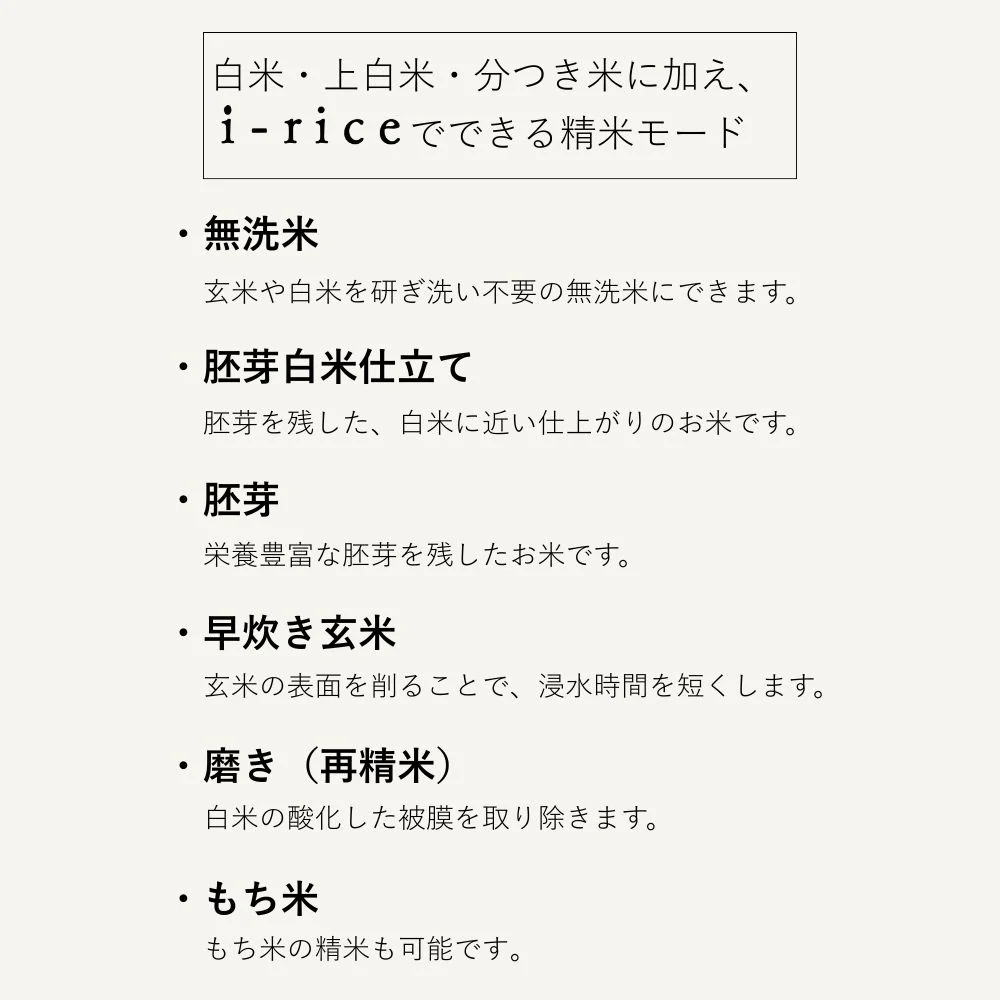 精米機 ライスクリーナー i-rice YE-RC25 ホワイト 【直送品】 返品・キャンセル・他商品と同時購入は不可 - Image 5