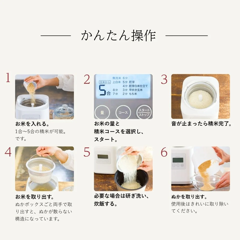 精米機 ライスクリーナー i-rice YE-RC25 ホワイト 【直送品】 返品・キャンセル・他商品と同時購入は不可 - Image 9