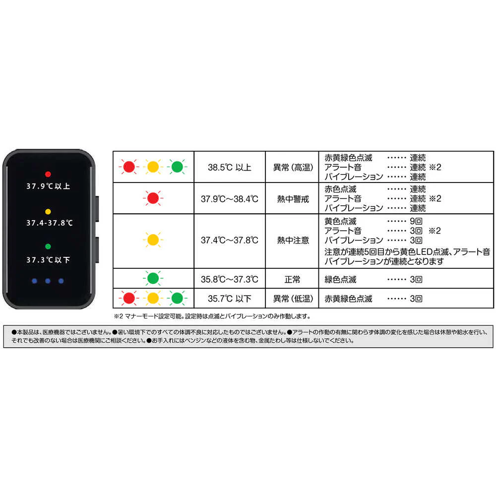 グリーンクロス 熱中対策アラート ハートウォッチ 【直送品】 返品・キャンセル・他商品と同時購入は不可 - Image 4