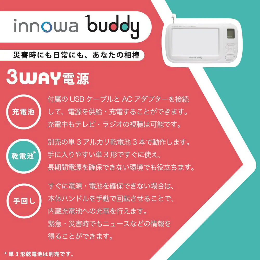 innowa buddy ポータブルラジオ・テレビ 1台 - Image 4