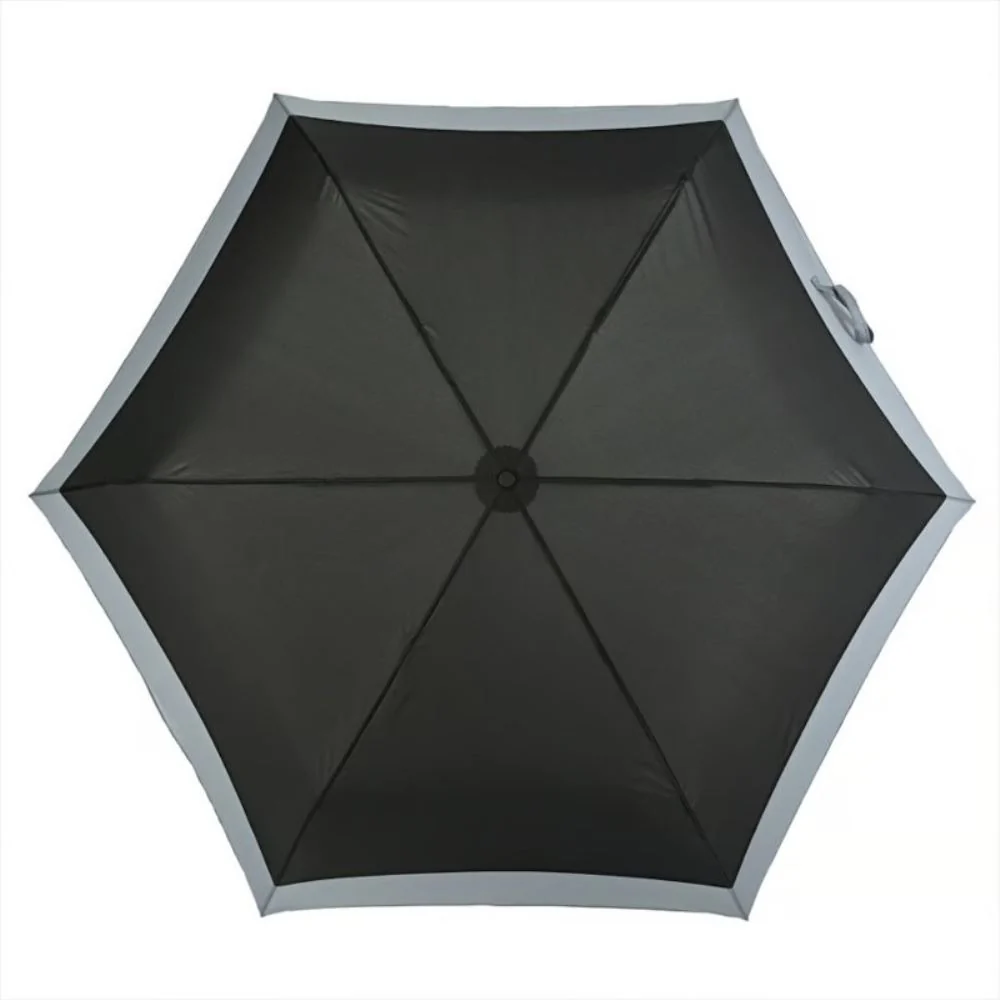 晴雨兼用 折りたたみ傘 バイカラーカーボン 51861BK 【直送品】 返品・キャンセル・他商品と同時購入は不可 - Image 2