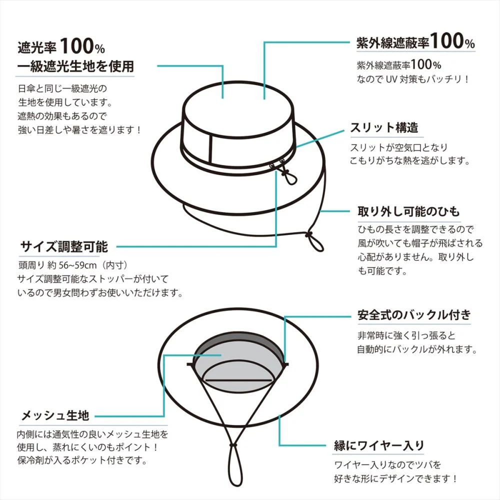 ローリエ 遮光UVレインハット オフホワイト 71701OF 【直送品】 返品・キャンセル・他商品と同時購入は不可 - Image 7