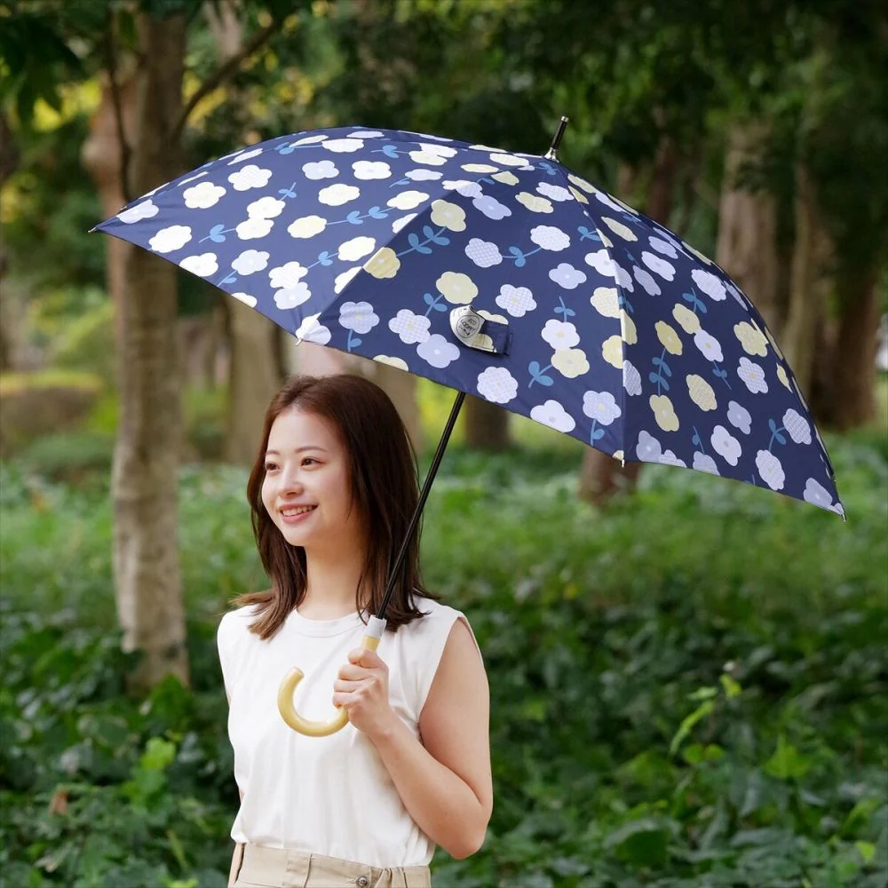 晴雨兼用 長傘 63cm エコルーペット 17391NV 【直送品】 返品・キャンセル・他商品と同時購入は不可 - Image 4