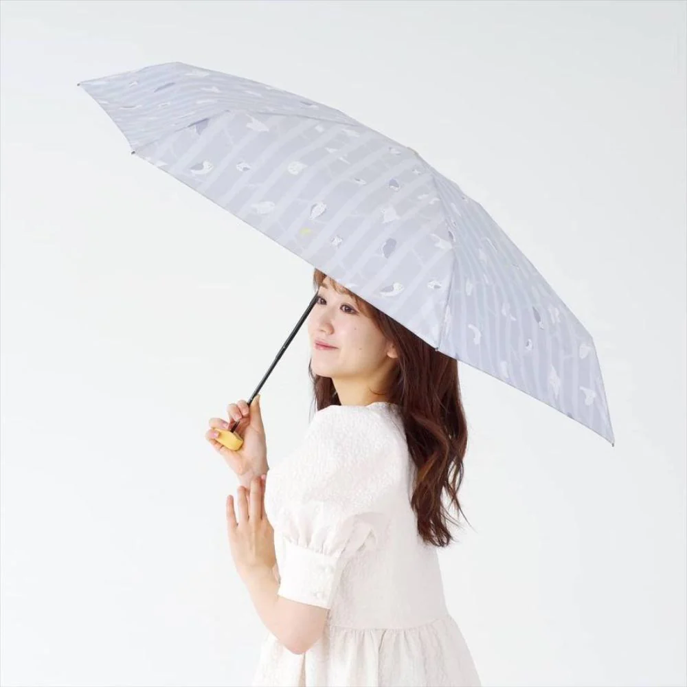晴雨兼用 折傘 55cm エコルーペット 5段 17381GY 【直送品】 返品・キャンセル・他商品と同時購入は不可 - Image 8