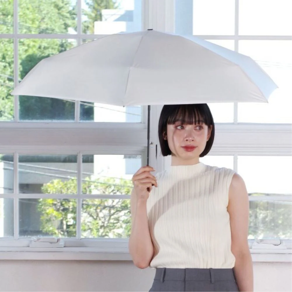 晴雨兼用 折傘 55cm ピーチドロップ 遮光フラット52002OF  【直送品】 返品・キャンセル・他商品と同時購入は不可 - Image 4