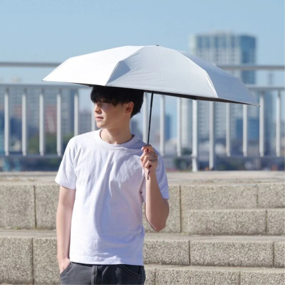 晴雨兼用 折傘 55cm ピーチドロップ 遮光フラット52002OF  【直送品】 返品・キャンセル・他商品と同時購入は不可 - Image 5