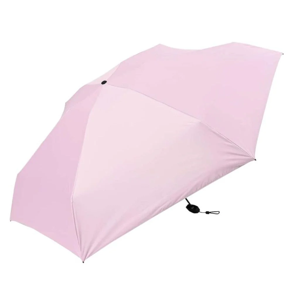 晴雨兼用 折傘 55cm ピーチドロップ 遮光5段 52005PK 【直送品】 返品・キャンセル・他商品と同時購入は不可