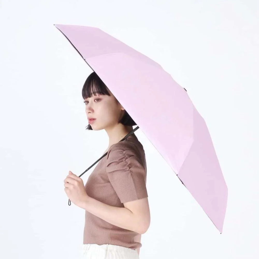晴雨兼用 折傘 55cm ピーチドロップ 遮光5段 52005PK 【直送品】 返品・キャンセル・他商品と同時購入は不可 - Image 4