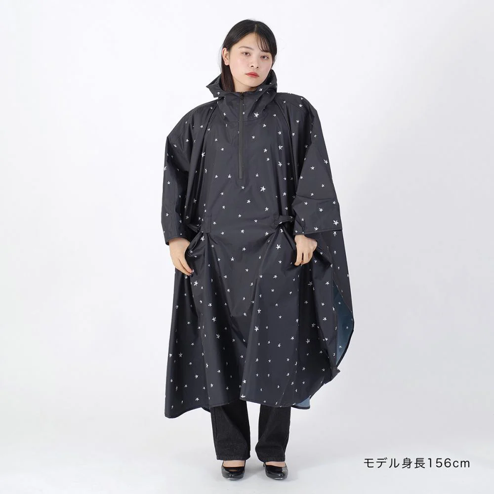 スタッズスター レインポンチョ ブラック 60521BK 【直送品】 返品・キャンセル・他商品と同時購入は不可 - Image 4