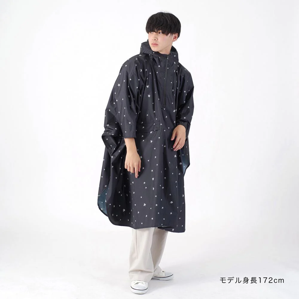 スタッズスター レインポンチョ ブラック 60521BK 【直送品】 返品・キャンセル・他商品と同時購入は不可 - Image 6