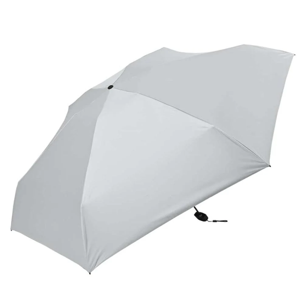 晴雨兼用 折傘 55cm ピーチドロップ 遮光5段 52006GY 【直送品】 返品・キャンセル・他商品と同時購入は不可