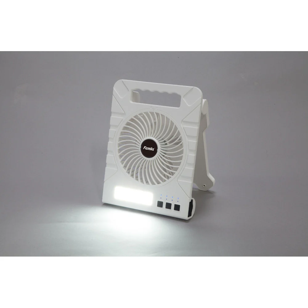 ファミラ充電式ソーラーパワフルファン ホワイト[0445020] 【直送品】 返品・キャンセル・他商品と同時購入は不可 - Image 2