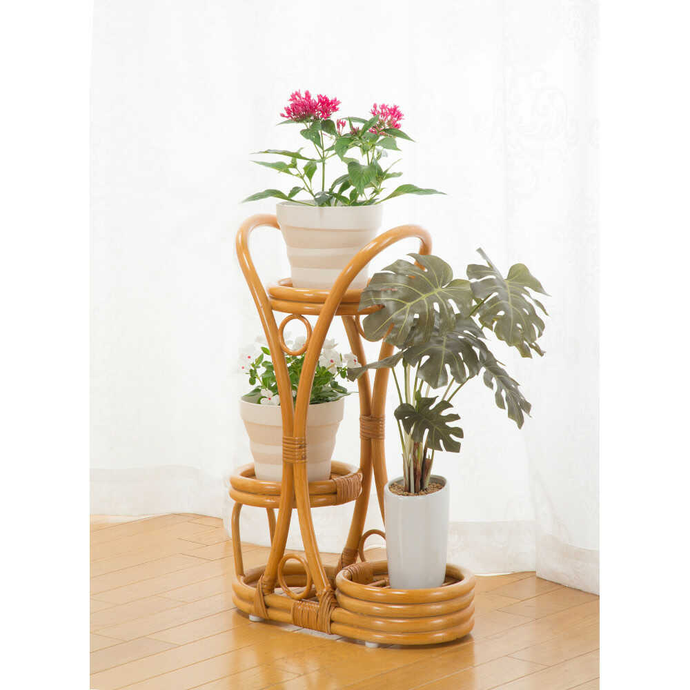 天然籐フラワーラック[04590] 【直送品】 返品・キャンセル・他商品と同時購入は不可 - Image 2