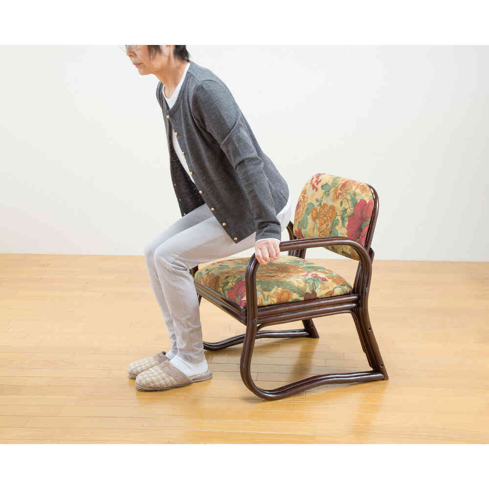 NEW天然籐思いやり座椅子 ミドルタイプ[04011] 【直送品】 返品・キャンセル・他商品と同時購入は不可 - Image 2