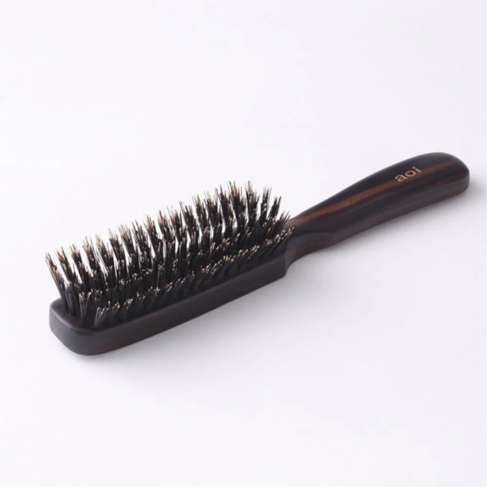 高級黒豚毛ヘアブラシ 6行 HKSB-6 【直送品】 返品・キャンセル・他商品と同時購入は不可