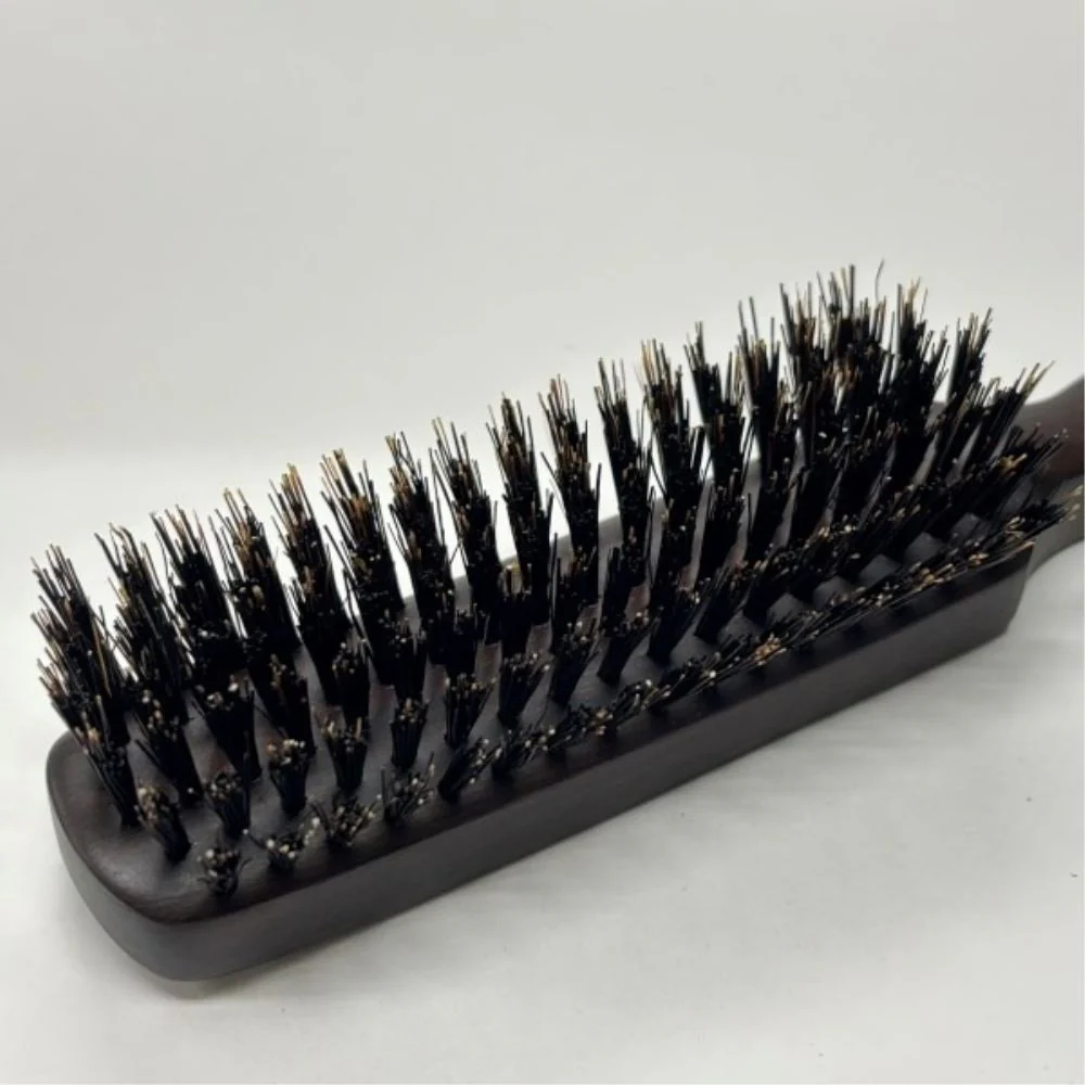 高級黒豚毛ヘアブラシ 6行 HKSB-6 【直送品】 返品・キャンセル・他商品と同時購入は不可 - Image 3