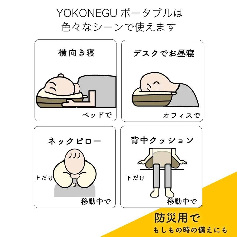 枕 横向き寝 ヨコネグ ポータブル YOKONEGU 【直送品】 返品・キャンセル・他商品と同時購入は不可 - Image 4