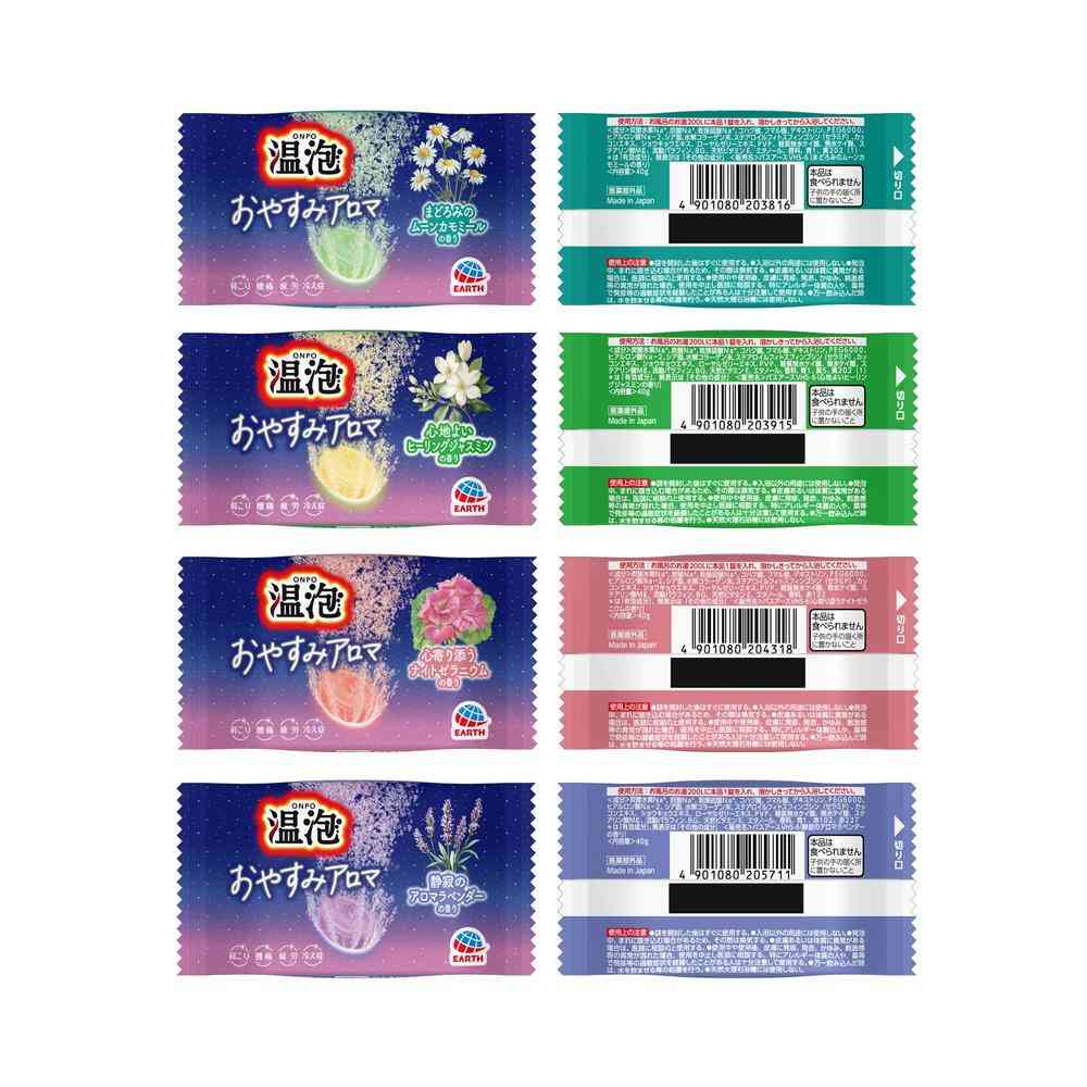【医薬部外品】アース製薬 温泡 おやすみアロマ 12錠入(4種類×3錠) - Image 3