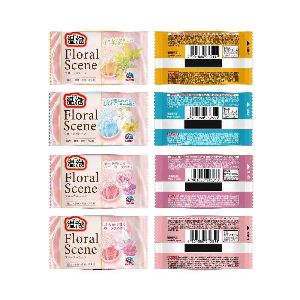 【医薬部外品】アース製薬 温泡 フローラルシーン 12錠入（4種類×3錠） - Image 3