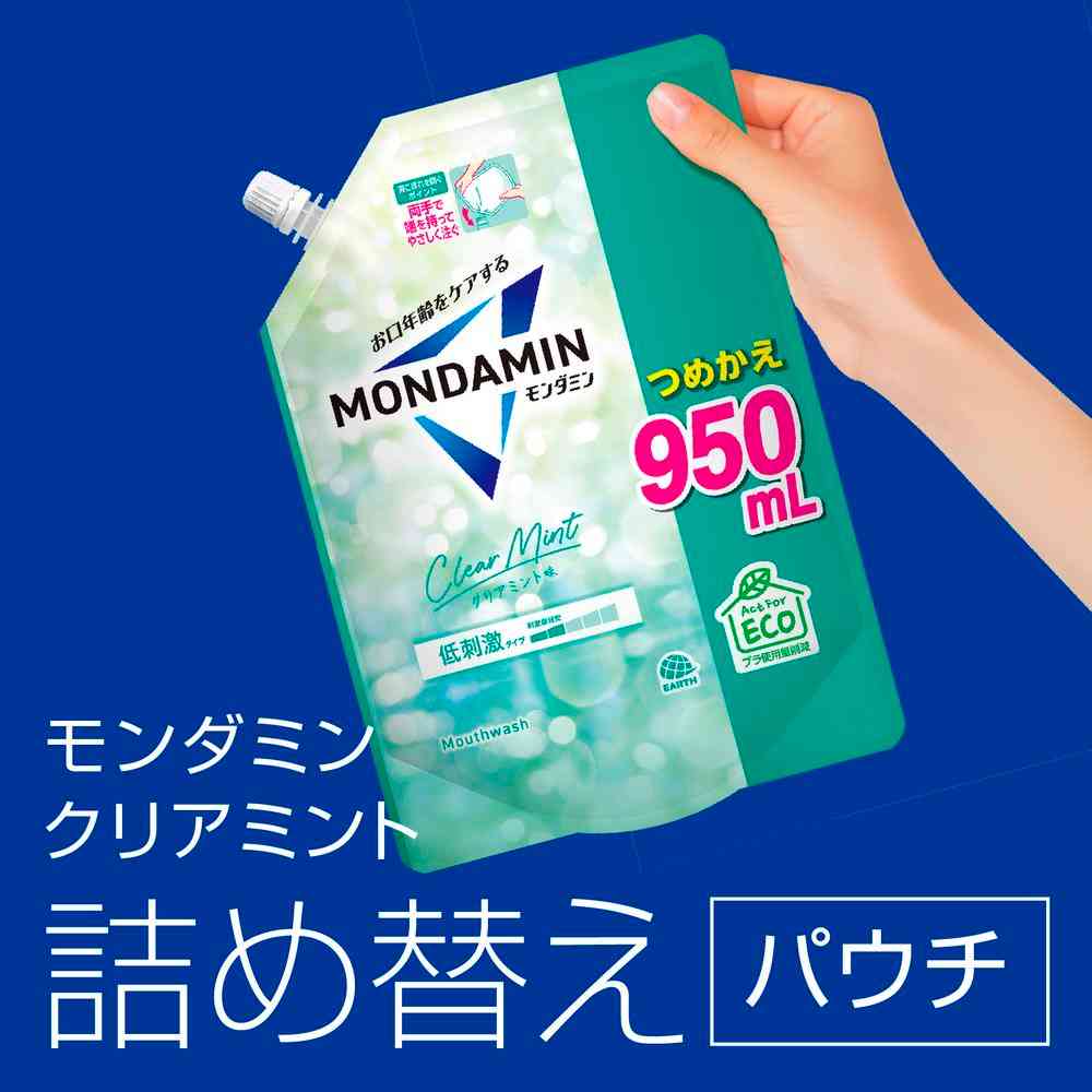 アース製薬 モンダミン クリアミント つめかえ 950ml - Image 4