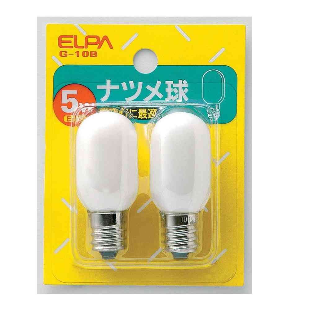 エルパ ELPA ナツメ球 5W ホワイト E12 G-10B 2個入 - Image 3