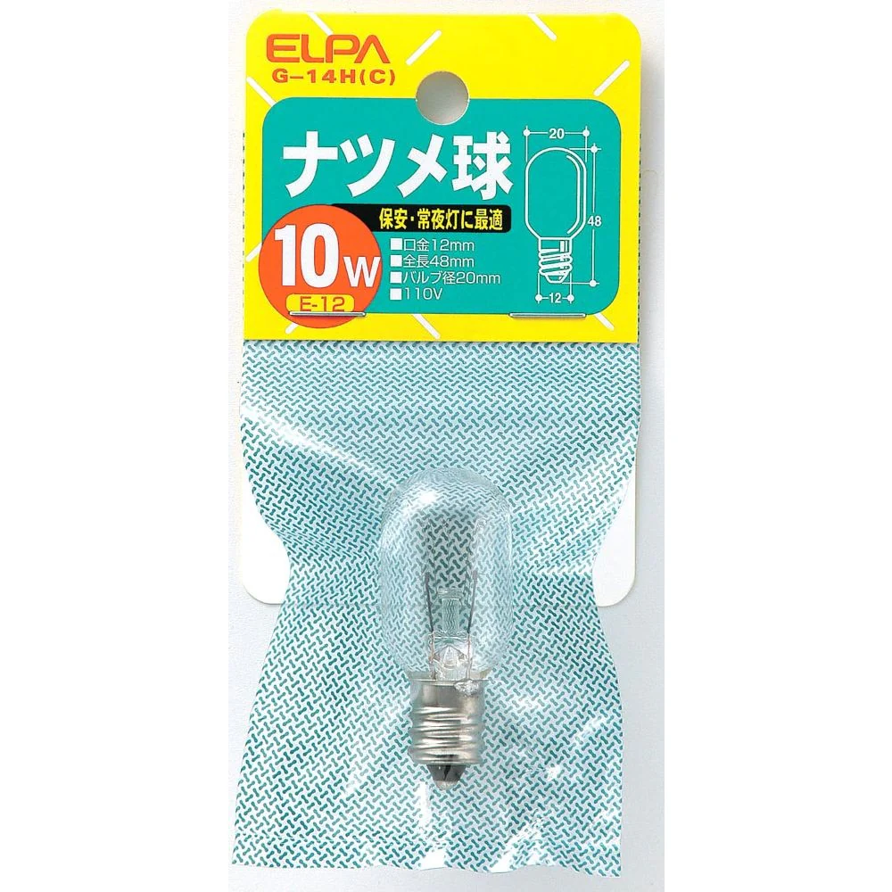エルパ ELPA ナツメ球 10W クリア E12 G-14H（C） - Image 3
