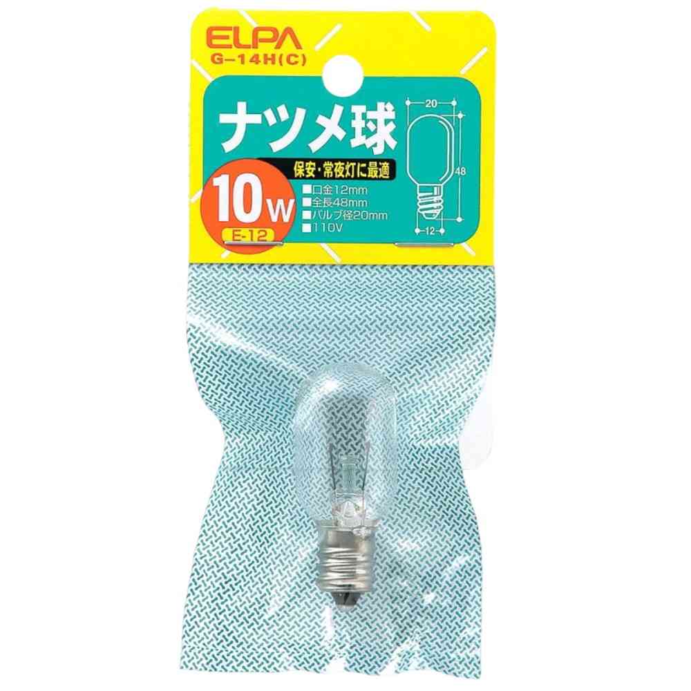 エルパ ELPA ナツメ球 10W クリア E12 G-14H（C） - Image 5