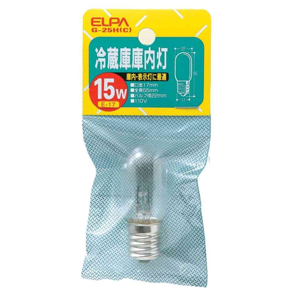 エルパ ELPA 冷蔵庫庫内灯 15W クリア E17 G-25H(C) - Image 5