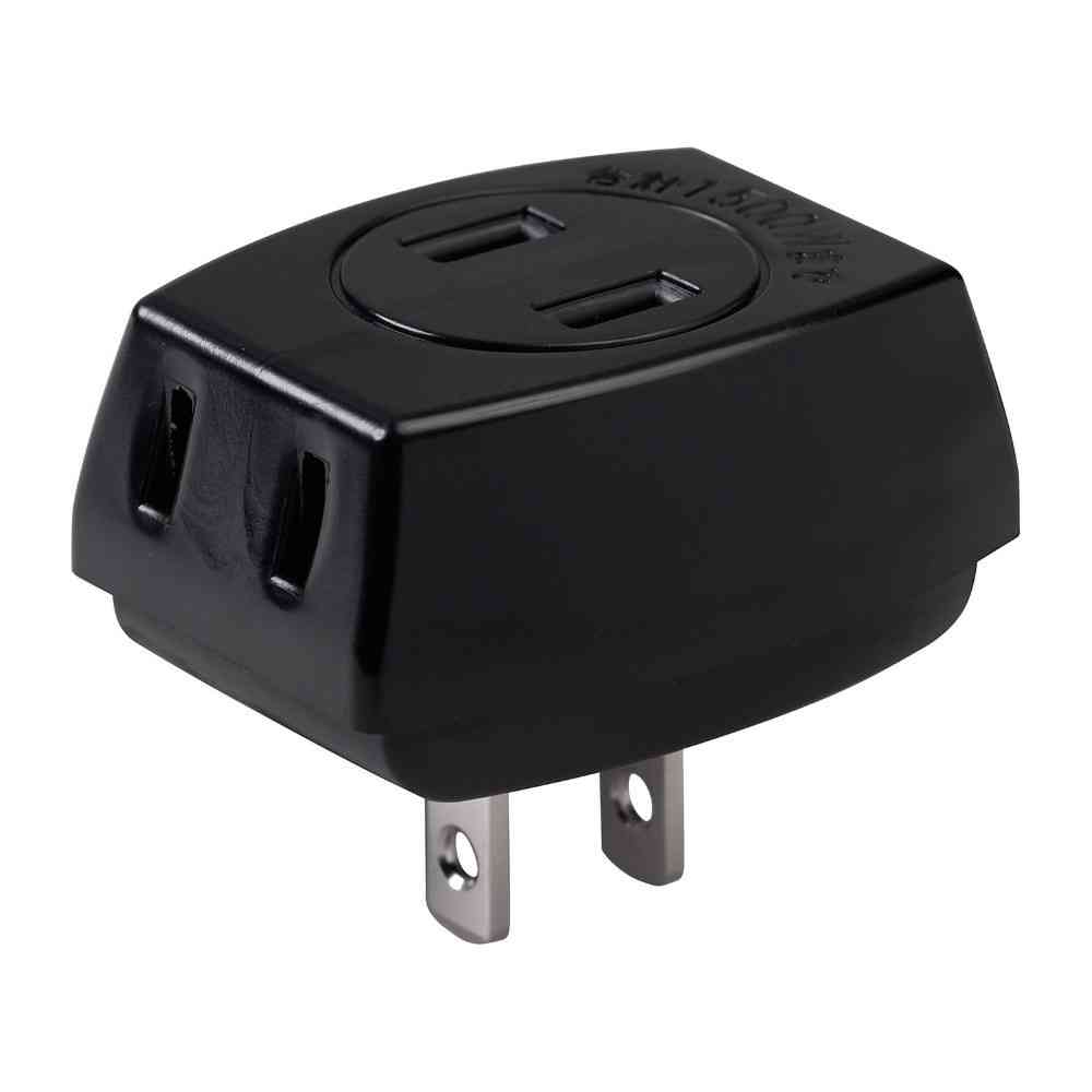 エルパ ELPA トリプル電源タップ AC 3個口 ブラック A-30H - Image 2