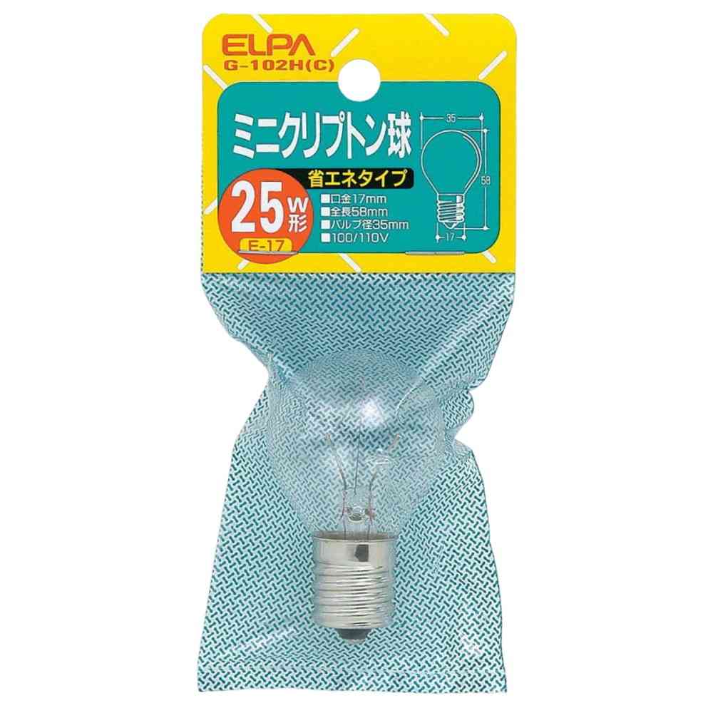 エルパ ELPA ミニクリプトン球 S型 25W クリア E17 G-102H（C） - Image 5