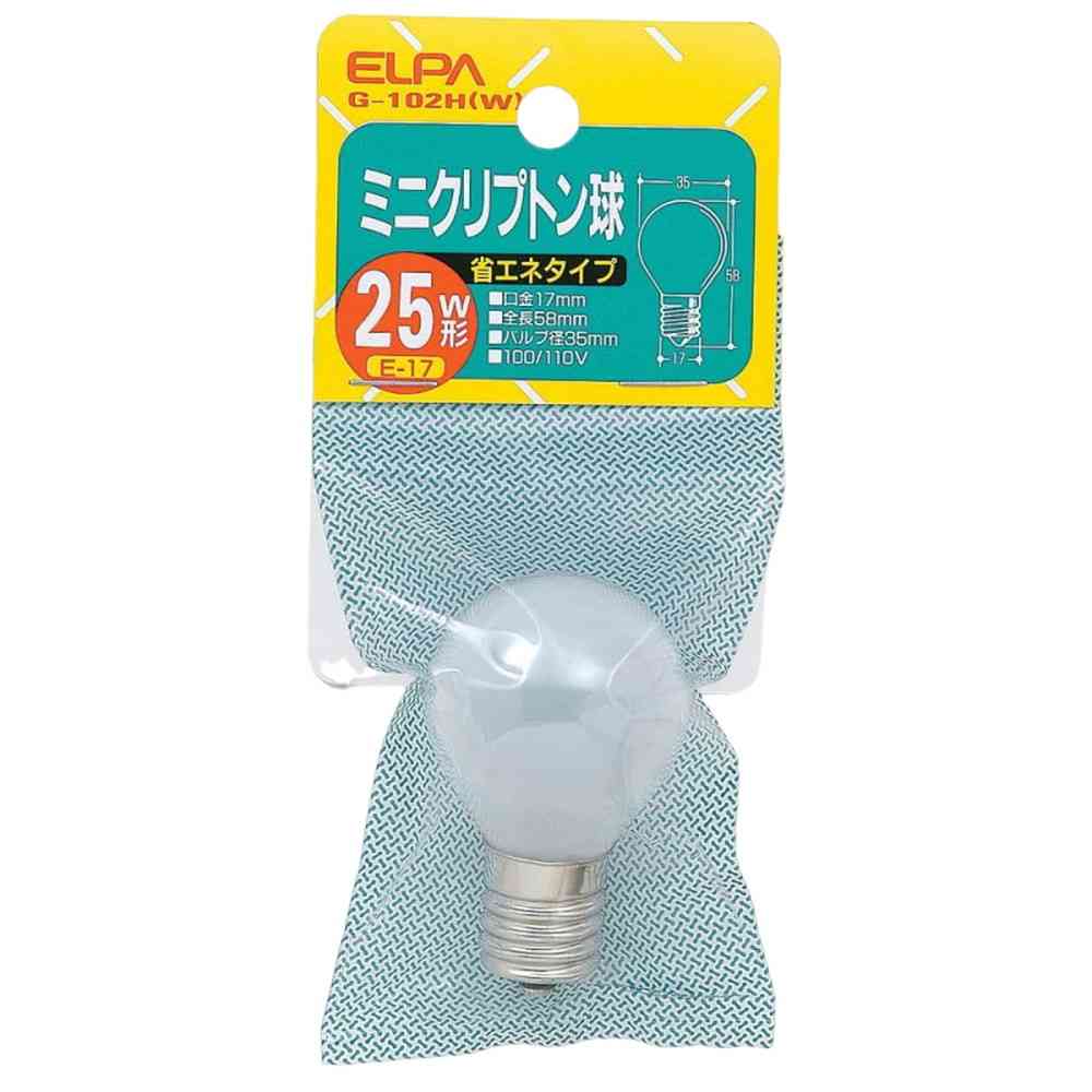 エルパ ELPA ミニクリプトン球 S型 25W ホワイト E17 G-102H(W) - Image 5