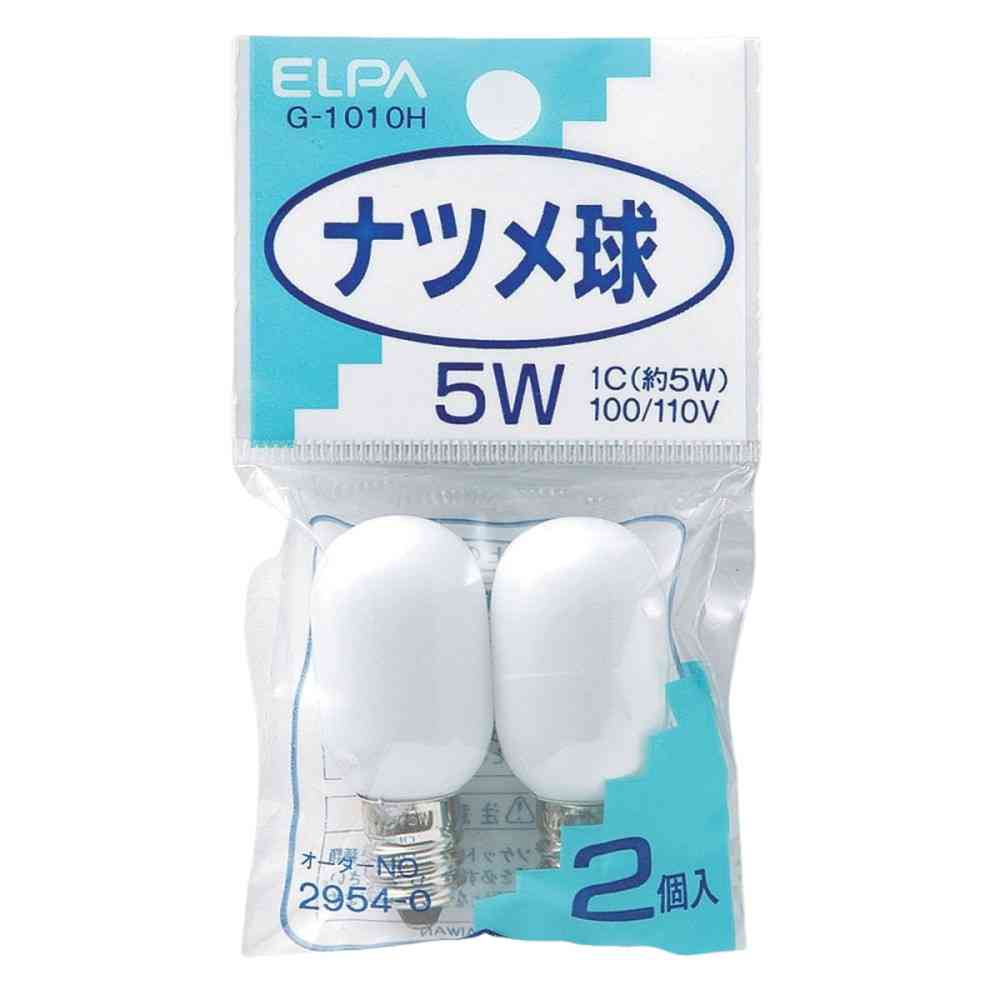 エルパ ELPA ナツメ球 5W ホワイト E12 G-1010H 2個入 - Image 5