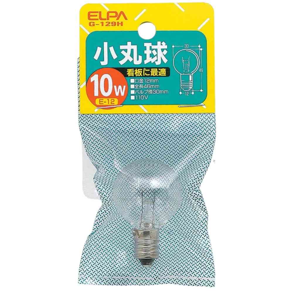 エルパ ELPA 小丸球 10W クリア E12 G-129H - Image 3