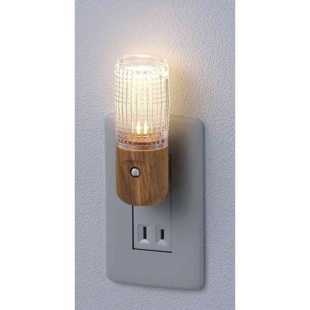 朝日電器 エルパ ELPA LEDセンサー付ライト 木目温白 PM-LW100（L） - Image 2
