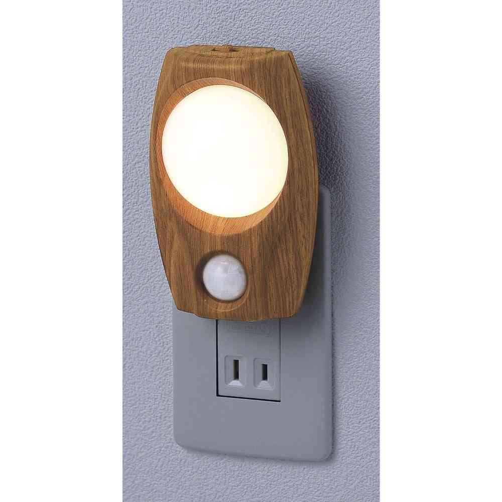 朝日電器 エルパ ELPA LEDセンサー付ライト 木目温白 PM-LW200（L） - Image 2