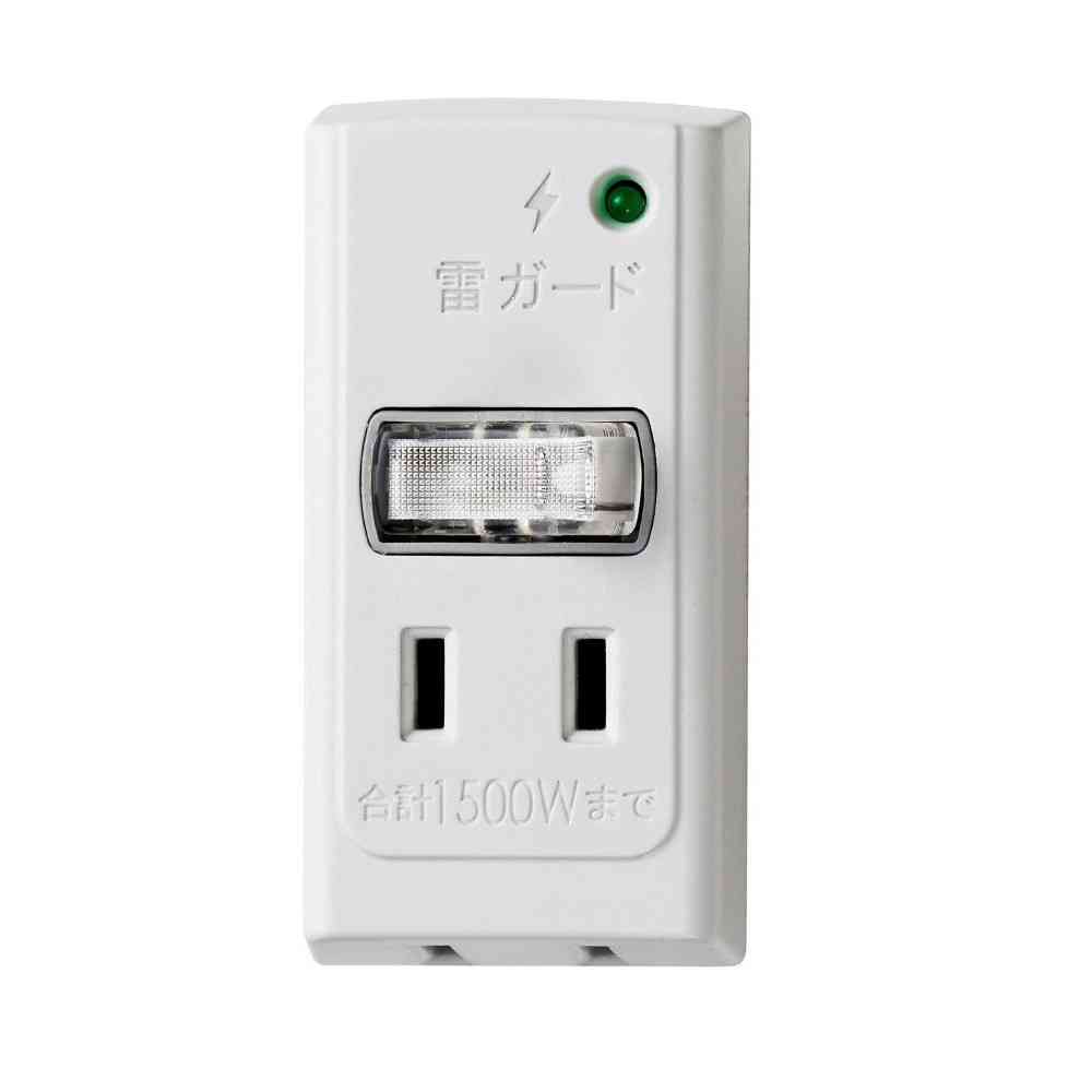 エルパ ELPA サージ付節電アダプター 2個口 A-S200B(W) - Image 6