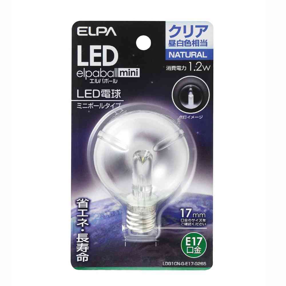 エルパ ELPA LED装飾電球 G50形 長寿命 E17 LDG1CN-G-E17-G265 - Image 3