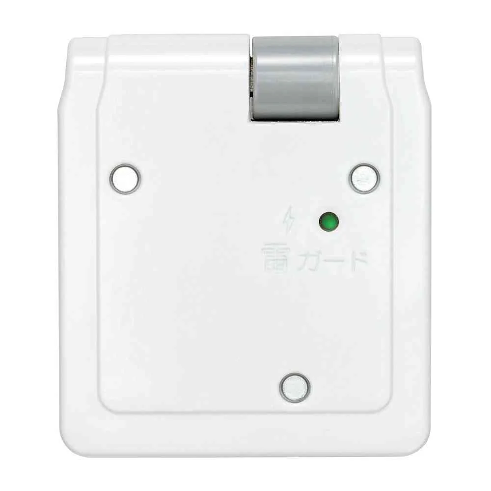 エルパ ELPA サイドコーナー電源タップ AC 3個口 雷ガード A-361SB ホワイト - Image 2