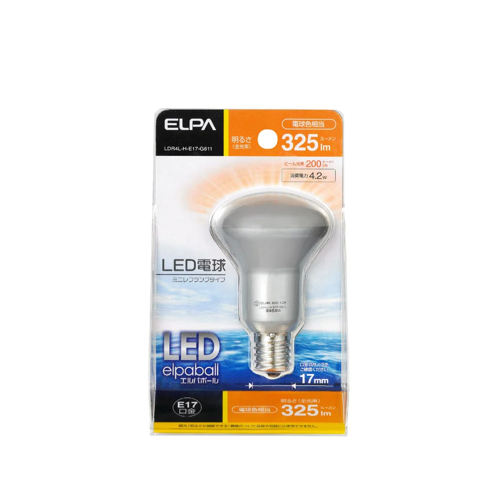 エルパ ELPA LED電球 ミニレフ形 長寿命 省エネ E17 LDR4L-H-E17-G611 - Image 3