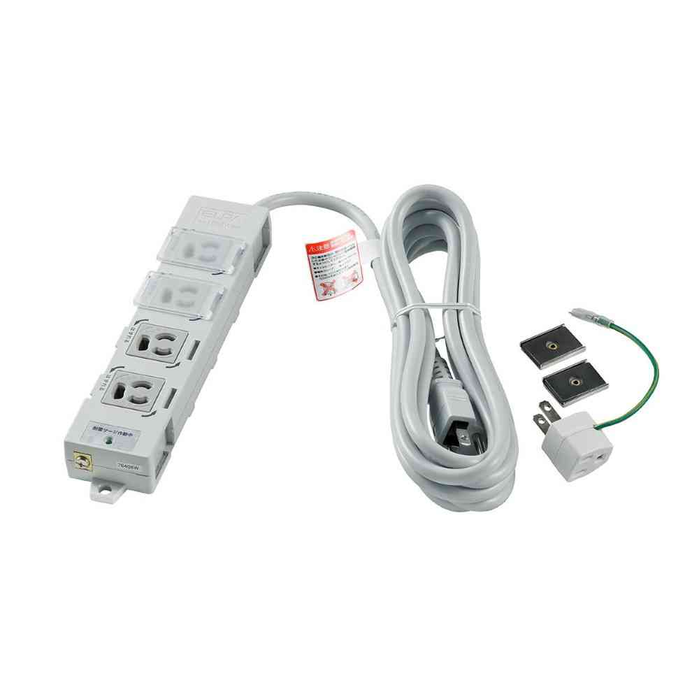 エルパ ELPA カバー付事務所向けタップ 耐雷 4個口3m OAT-JPC43SB - Image 6