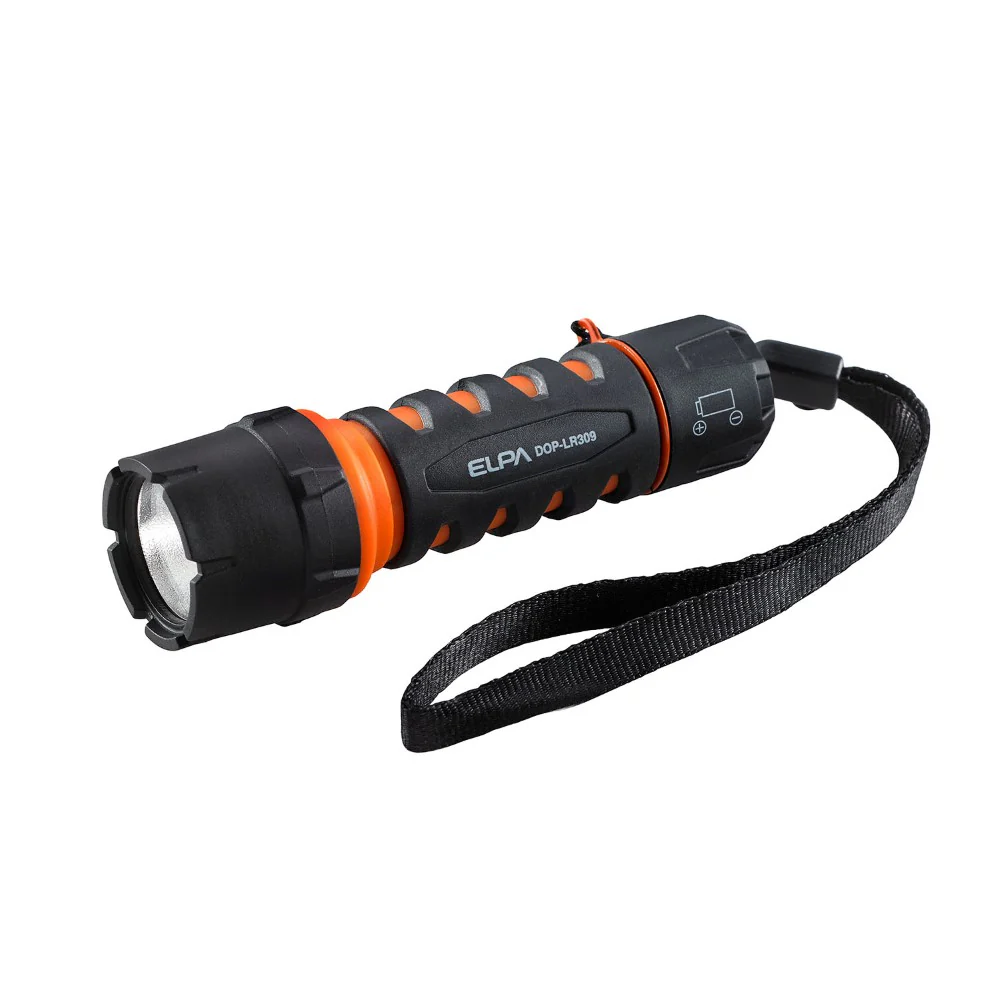 ELPA LEDラバーライト フラッシュライト 防水 60ルーメン DOP-LR309 1個 - Image 2