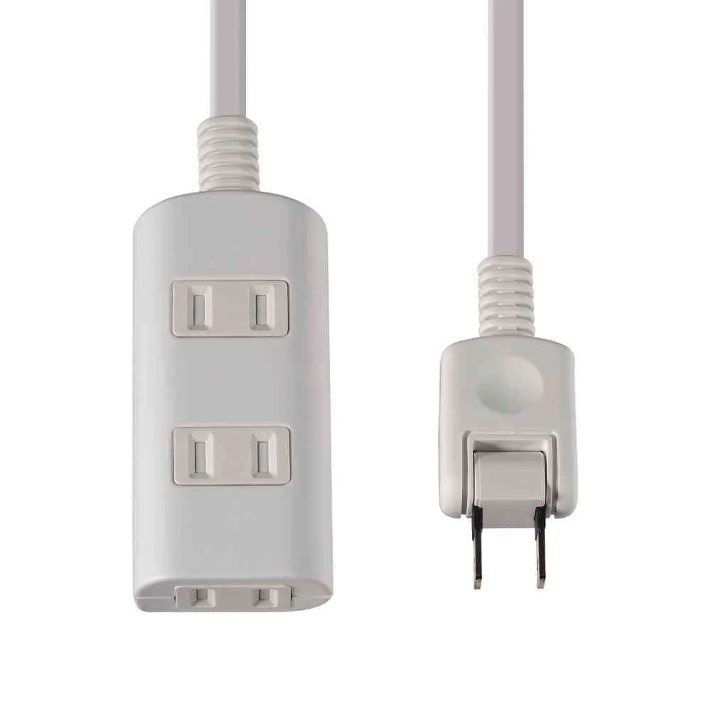 エルパ ELPA 扉付電源タップ AC 3個口 5m ホワイト WBT-N3050B - Image 2