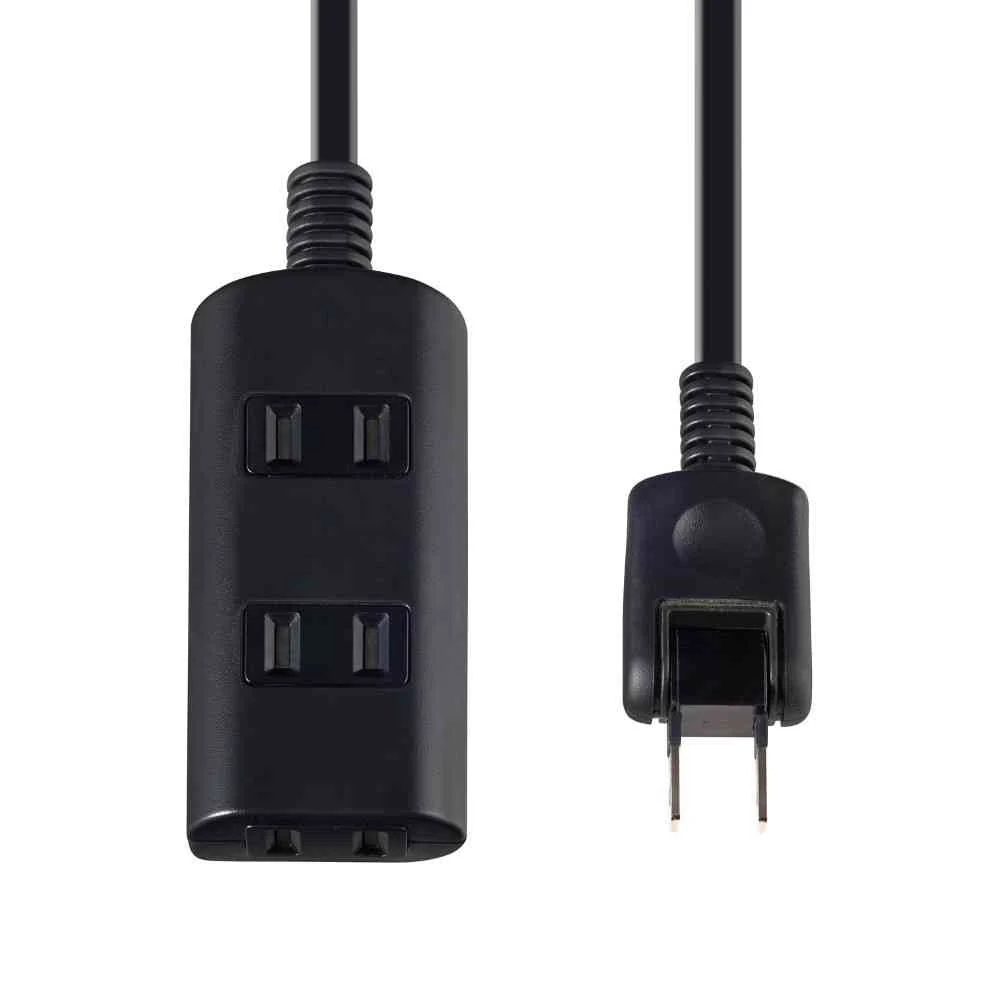 エルパ ELPA 扉付電源タップ AC 3個口 5m ブラック WBT-N3050B - Image 2