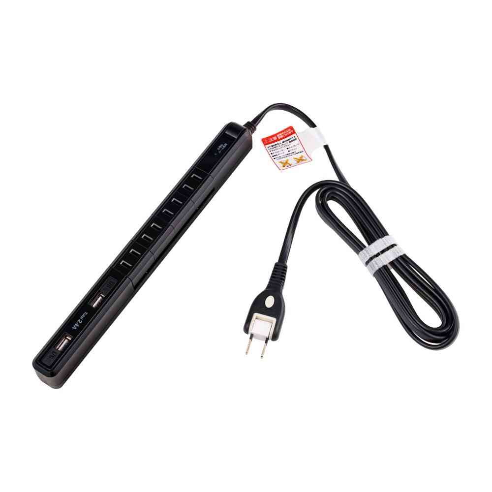 エルパ ELPA スリム回転USBタップ 4個口2m WBS-SL402USB（BK） - Image 8