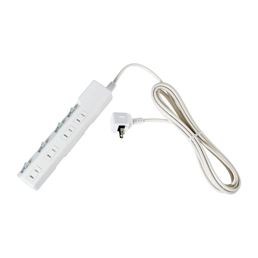 エルパ ELPA 耐雷スイッチ付タップ 4個口3M WLK-43S（W） - Image 2