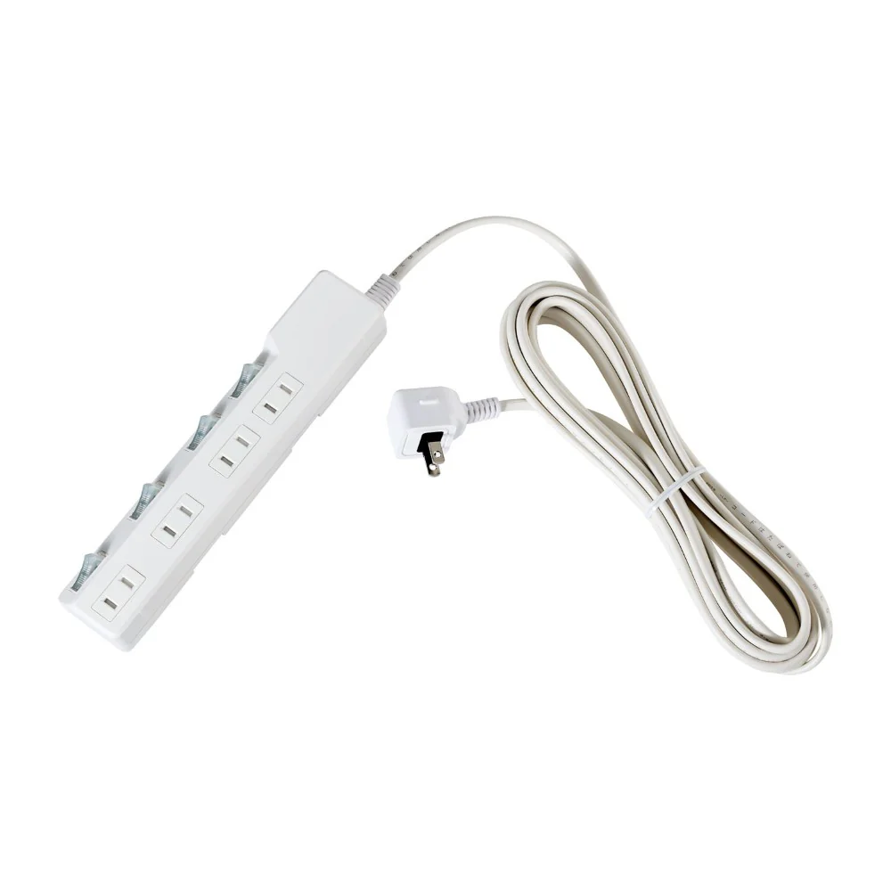 エルパ ELPA 耐雷スイッチ付タップ 4個口5M WLK-45S ホワイト - Image 6