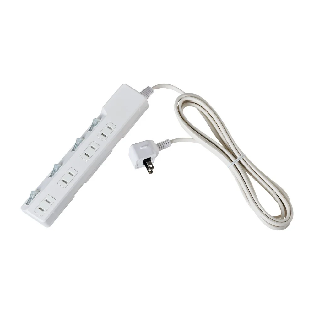 エルパ ELPA ブレーカー付耐雷スイッチ付タップ 4個口3M WLK-43B ホワイト - Image 6