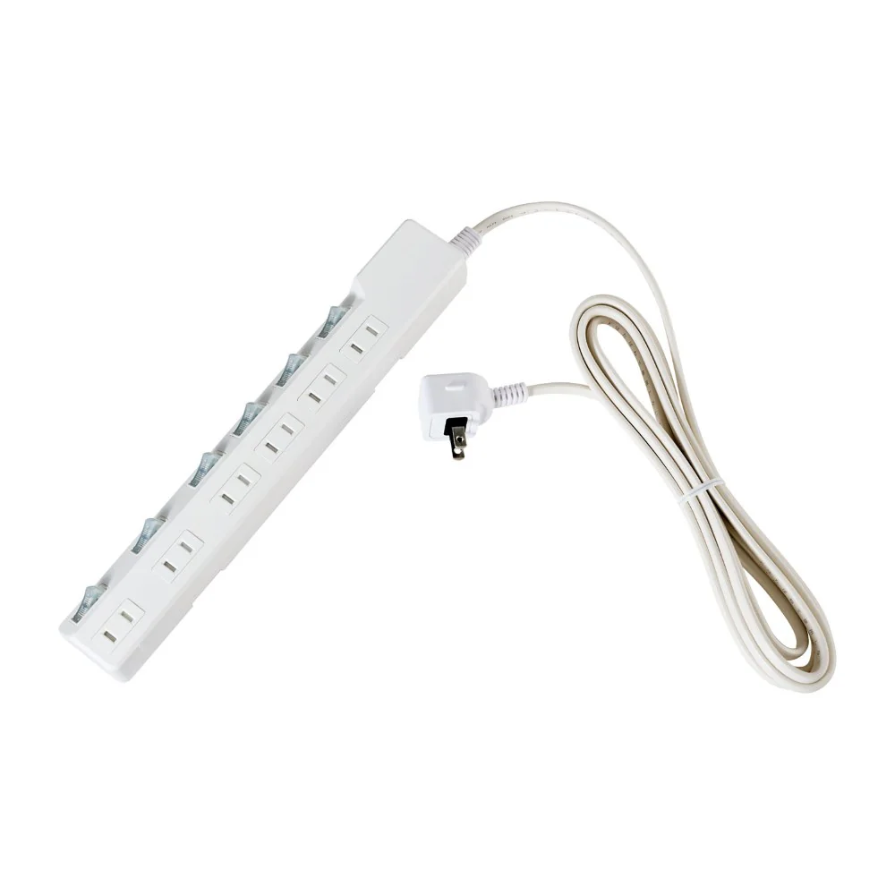 エルパ ELPA ブレーカー付耐雷スイッチ付タップ 6個口3M WLK-63B ホワイト - Image 6