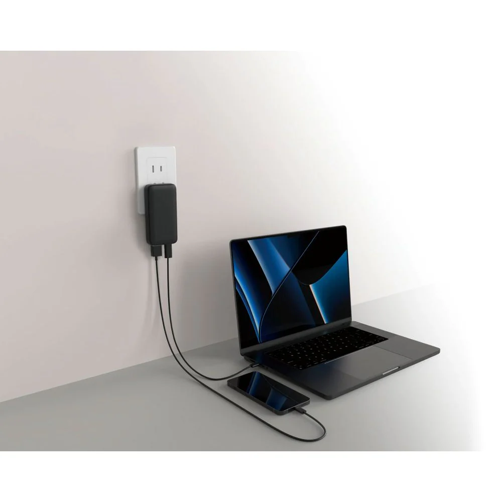 エルパ ELPA フラットUSBアダプター PD60W UC-26B ブラック - Image 12